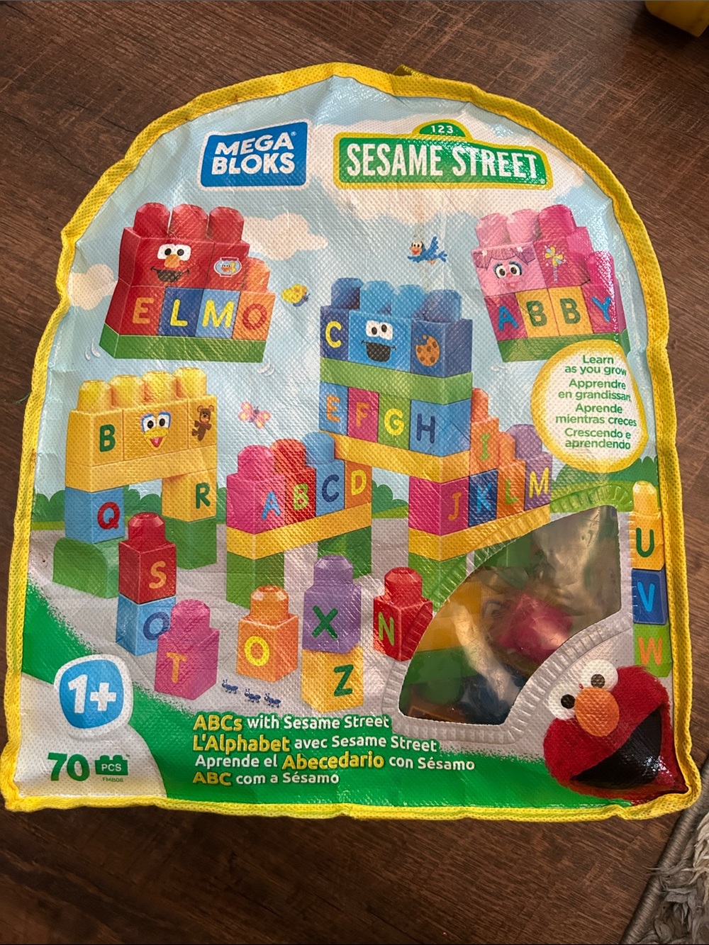 Sesame Street Colorful Alphabet Building Blocks - Blue/Green/Pink